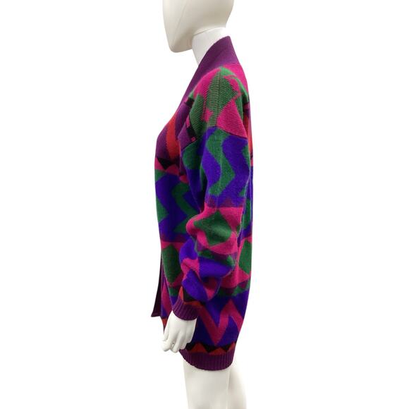 VTG JacquelynByBrowne Cardigan Women’s Size L No Closure Made In USA Multicolor - Picture 3 of 5